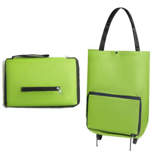 HR708 Foldable Shopping Bag Portable Hand-held Collapsible Sundries Storage Bag Oxford Wheeled Easy to Store or Move