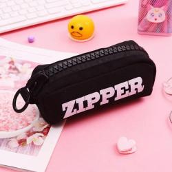 Gelory Portable Pencil Case Large Capacity Cute Custom Text Printing Pencil Case School Student Storage Bag