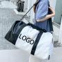 Customized Logo Large Capacity LeatherTravel Duffel Bag Young Practical Outdoor Training Sports Duffle Gym Bag For Unisex