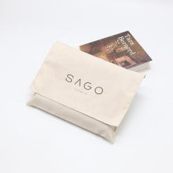 High Quality Natural Twill Cotton Envelope Swimwear Clothing Packaging Bag Envelope Cotton Dust Shoe Pouch