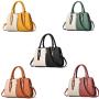 ZR715 Woman Bag Handbag Retro Lattice PU Fashion Female Zipper Portable Big Shoulder Bag Girl Versatile Tote Bag Shopping Party