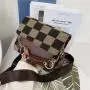 Fashion Classic Women's Checkerboard Mini Fabric Flap Shoulder Bags Luxury Brand Design Ladies Shoulder Bags