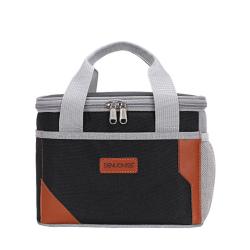 Custom Logo Oxford Cloth Thermal Insulation Cooler Bags For Outdoor Fishing Work Aluminum Film Waterproof Tote Picnic Lunch Bag