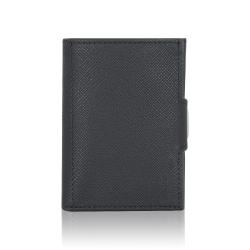 RFID Blocking Function PU Leather Automatic Pop Up Credit Card Holder Wallet