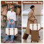 LOVEVOOK 21 in Weekender Bag with 3 packing cubes Waterproof Overnight Bag Quilted Gym duffle with Wet Pocket Travel Duffle bag