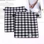 Reusable Wholesale Check Cloth Skincare Cosmetic Packaging Bag Luxury Custom Logo Printed Cotton Gift Dust Makeup Pouch