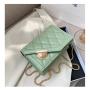 2024 Four Seasons Embroidery Line Diamond Bag Women's Fashionable Korean Edition Lock Casual Texture Chain Single Shoulder Bag P