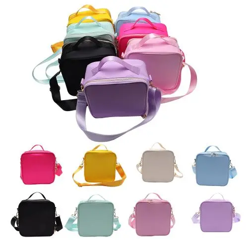 Keymay 8 Color Customized Cooler Lunch Bag Portable Travel Office Picnic Lunchbox Children School Kids Food Insulated Lunch Bag