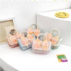 2023 New Children's Pearl Handheld Bag Fashion Bow Mini Bag Designer Handbag Wholesale Designer Handbag Wholesale
