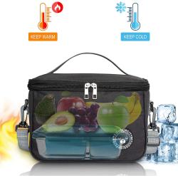 Gelory Picnic Portable Waterproof Custom Logo Aluminum Foil Women Kids Thermal Insulation Lunch Bag With Shoulder Strap