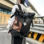 HR081 Unisex New Trend Laptop Backpack Oxford Zipper Waterproof Travel School Bag Contrast Colors Rolled Mouth Personalized Bag