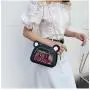 China Factory Customized PU Ita Bag Fashion Cartoon Small Chain Purse Lovely transparent PVC window shoulder bag