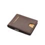 Factory Wholesale Business Travel Waterproof RFID Genuine Leather Men Money Clip Card Wallet With Double Flap Design