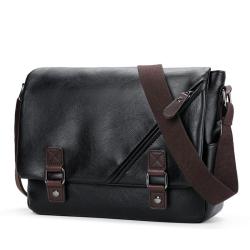 Wholesale OEM Custom Men's casual handbags big crossbody shoulder bag fashion PU leather business file package bag NEW in 2024