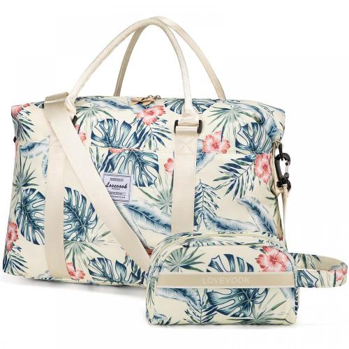 LOVEVOOK 2024 Cute travel bag sets with Wet Pocket large 2pcs women weekender bag men's carry on overnight luggage duffel bags