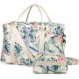 LOVEVOOK 2024 Cute travel bag sets with Wet Pocket large 2pcs women weekender bag men's carry on overnight luggage duffel bags