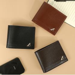 Factory wholesale horizontal wallet men's PU business fashion card bag large capacity holder multi wallets man retro money clip