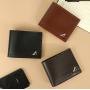 Factory wholesale horizontal wallet men's PU business fashion card bag large capacity holder multi wallets man retro money clip