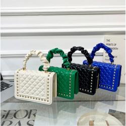 2022  Women's Underarm Bag New Fashion Single Shoulder Crossbody Bag Chain PU Cover Magnetic Button Square Ladies Bag