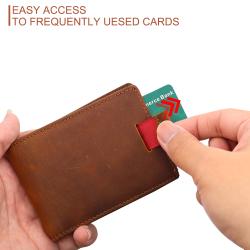 Compact Front Pocket Wallets RFID Blocking Credit Card Holder Mens Slim Wallet