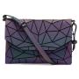 Lovevook fashion famous designer geometric luminous pu leather handbags for women ladies crossbody purses bags