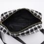 Keymay Custom High Quality Adjustable Shoulder Strap Gold Zipper Shoulder Bags Plaid Shoulder Bag Crossbody Bag Tweed for Girls