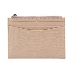 Custom lizard pattern leather card holder new design zipper card wallet for men and women rfid