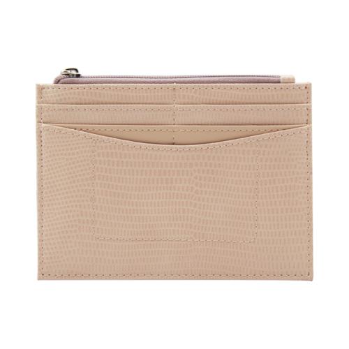 Custom lizard pattern leather card holder new design zipper card wallet for men and women rfid