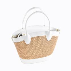 Manufacturer Wholesale Casual Handbag Custom Woven Summer Beach Bags Trending Straw Bucket Bag