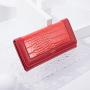 New crocodile pattern buckle women's long wallet