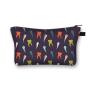 Factory Waterproof Cosmetic Bag Popular Travel Makeup Beauty Cosmetic Bag Hot-sale 3D Digital Flowers Printing Opp Bag