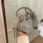 Crystal Bucket Bag Ins Design Chain Shoulder Messenger Bag Rhinestone Evening Party Bag For Women