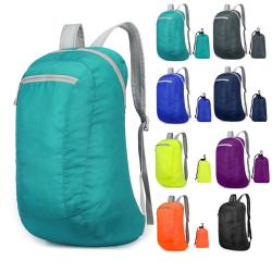 Customized Blank Foldable Water Resistant Sport Gym Shopping Backpack Lightweight Outdoor Hiking Camping Folding Travel Daypack