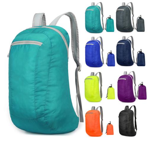 Customized Blank Foldable Water Resistant Sport Gym Shopping Backpack Lightweight Outdoor Hiking Camping Folding Travel Daypack