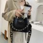 2024 Winter New Bucket Bag Three Shoulder Belt Chain Handbag European And American Fashionable Women's Shoulder Bag