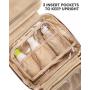 LOVEVOOK 2pcs/set Transparent PVC Travel Toiletry Bag Clear Cosmetic Bag Waterproof Hanging Makeup Bag with Jewelry Compartment