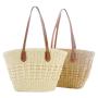 2024 simple hollow out paper straw woven bags casual fashion shoulder beach bag simple generous woven handbag women's bag