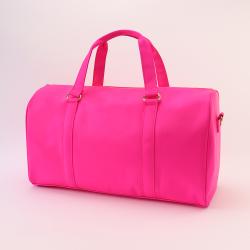 No MOQ High quality Fluorescent Red Travel Bag Weekend Women Pink Gym Sports Overnight Travel Duffle Bags