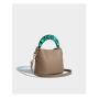 New Women's Resin Handle Bucket Bag Good Quality Single Shoulder Crossbody Bags Ladies Leather Handbag Support Customization