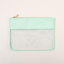 Factory Direct Wholesale Low MOQ Waterproof Women Makeup Transparent Zipper Pouch PVC Cosmetic bag Clear Jewelry Pouch