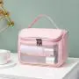 ZR474 Makeup Bag PVC TPU Small Portable Semi Transparent Frosting Cosmetic Storage Bag Makeup Cosmetics Mini Wash Bag Travel