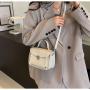 2024 new wax leather retro fashion women's small square bag messenger bag ladies brown handbag wholesale shoulder bag