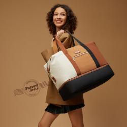 LOVEVOOK Large Weekender Overnight Gym Bag For Women With Shoe Compartment Hospital Tote Bag Ladies Carry-on Travel Duffle Bag