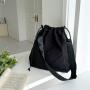 New large-capacity simple student messenger bag all-match one-shoulder dumpling bag nylon casual pleated tote bag