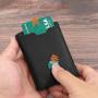 Wallet for Men Pop Up Case Cash Slot and Credit Card Slot Slim Aluminum Wallet with RFID Blocking Minimalist Leather Wallet