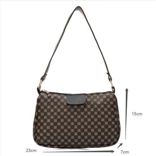 Gelory Customized Ladies Portable Underarm Handbag Brand Pattern Design Print PU Leather Shoulder Bag