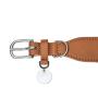 Adjustable Soft Padded Leather Dog Collars Genuine Leather Dog Collar D Ring Durable Dog Collar