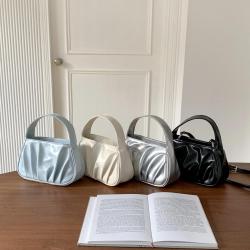 Wholesale Korean Fashion Design Wrinkle Mini Bag Soft Leather PU Ladies Hand Bags Adjustable Crossbody Shoulder Bags for Women