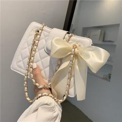 2022 Fashion Women's Bag Fashion High-grade Texture Ling Lattice Chain Women's Handbag Silk Scarf Single Shoulder Underarm Bag
