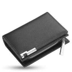 HR293 New Fashion Solid Color Wallets Men's Short Business Multi Card Money Clip Zipper Fashion ID Card Ticket Photo Bit Cli